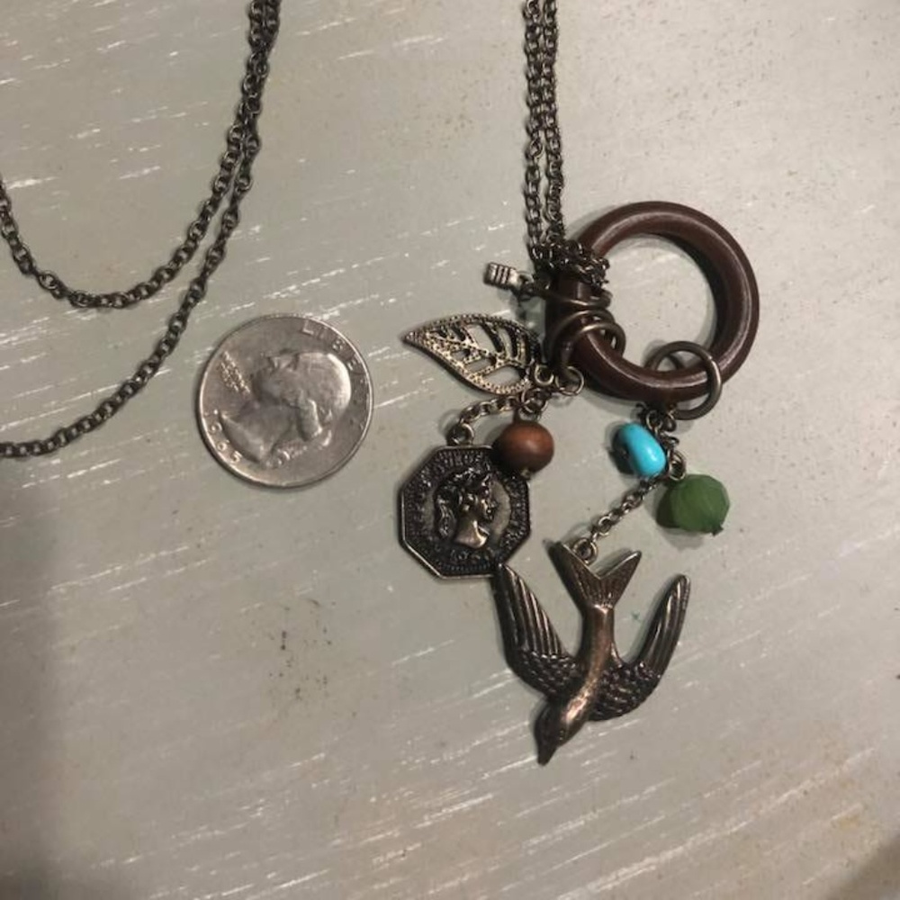 Earthy Long Chain Necklace